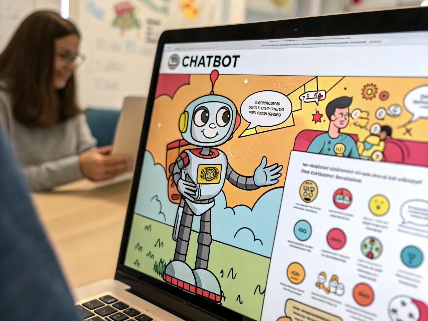 A graphic representing a chatbot efficiently qualifying leads on a website, filtering out unqualified inquiries and saving time for the sales team.